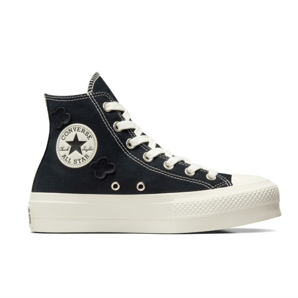 Converse Chuck Taylor All Star Lift Hi Platform sneaker with embroidered 3D flow - Picture 2 of 7